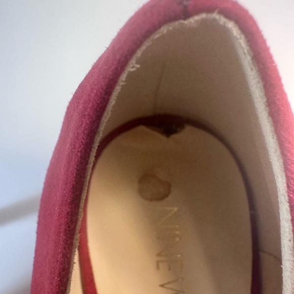 Nine West Women Red Suede Pointed Toe Pump Heels Size 8 1/2M, 3 3/4 in. heel New - Picture 8 of 8
